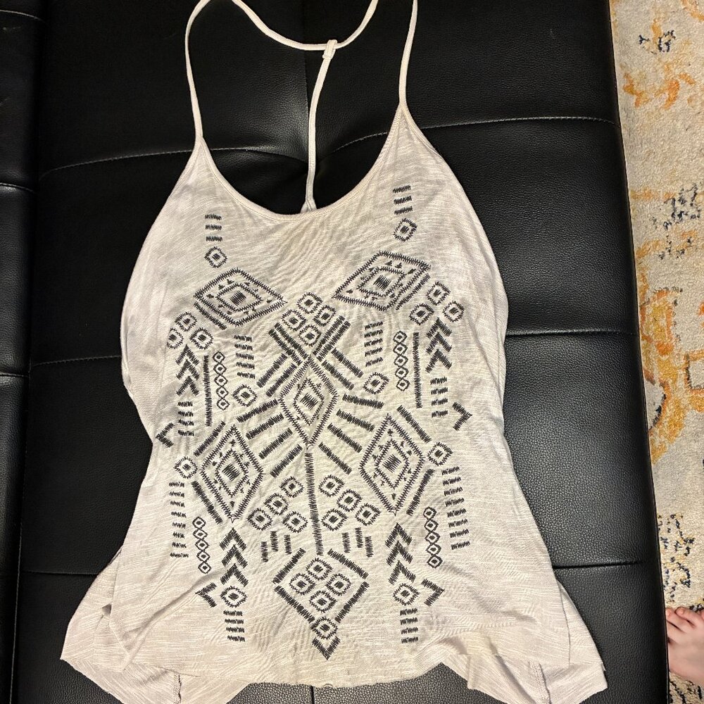 Spaghetti tank top Boho Y2k Flowy Sun & Shadow Brand Grey
